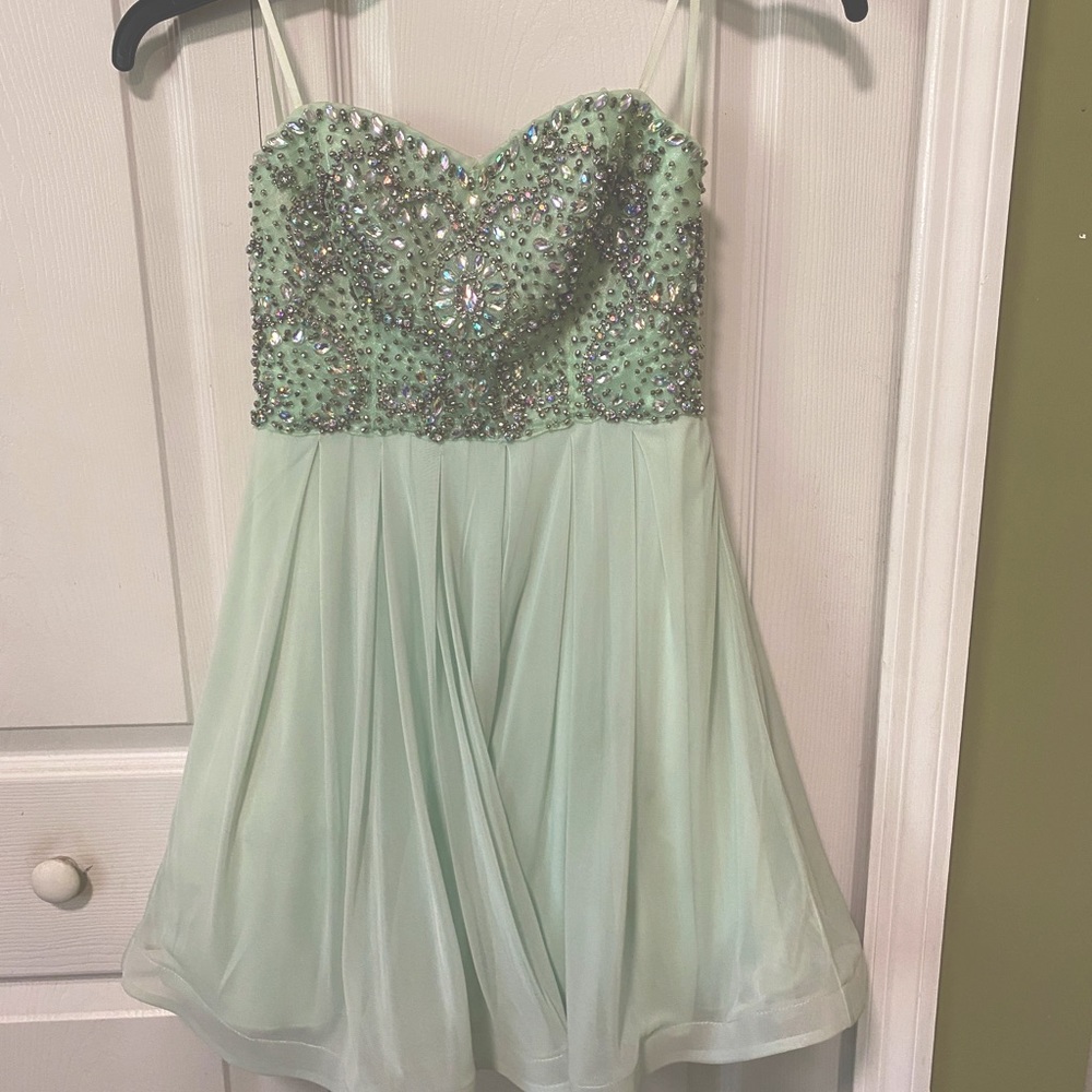 Mint homecoming dress
